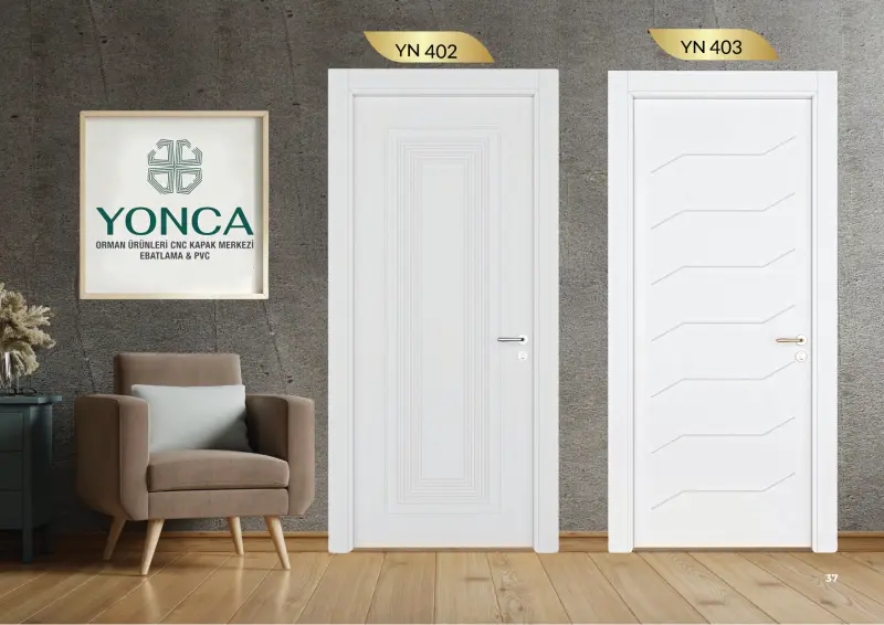 YN402 – YN403 beyaz membran iç kapı — Yonca Orman Ürünleri kapak kataloğu